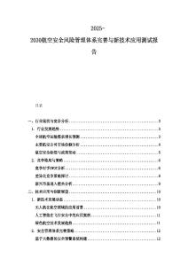 2025-2030航空安全风险管理体系完善与新技术应用测试报告