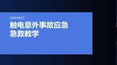 触电意外事故应急急救教学