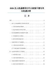 2026无人机遥感测绘行业政策环境与市场机遇分析