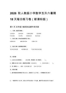 2026秋人教版小学数学五升六暑期18天每日练习卷（新课标版）