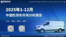 2025年1-12月中国检测车市场分析报告