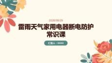 雷雨天氣家用電器斷電防護常識課