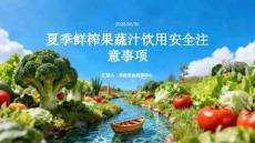 夏季鲜榨果蔬汁饮用安全注意事项课