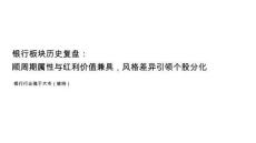 银行业板块历史复盘：顺周期属性与红利价值兼具，风格差异引领个股分化-260618