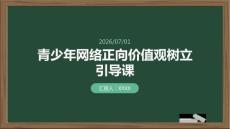 青少年網(wǎng)絡(luò)正向價值觀樹立引導(dǎo)課