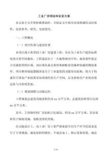 工業(yè)廠房鋼結(jié)構(gòu)安裝方案