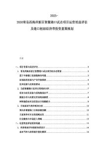 2025-2030青島西海岸新區智慧港口試點項目運營效益評估及港口樞紐經濟帶投資藍圖規劃