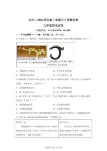 2026年廣東省深圳市南山區外國語集團九年級歷史下學期質量檢測試題（含答案）