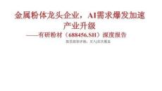 有研粉材(688456)金属粉体龙头企业，AI需求爆发加速产业升级