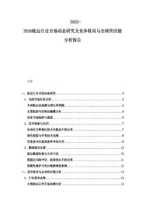 2025-2030航運(yùn)行業(yè)市場動(dòng)態(tài)研究及競爭格局與全球供應(yīng)鏈分析報(bào)告