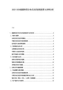 2025-2030能源轉(zhuǎn)型分布式光伏系統(tǒng)投資與并網(wǎng)分析
