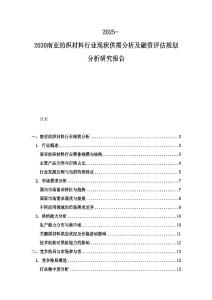 2025-2030南亞紡織材料行業(yè)現(xiàn)狀供需分析及融資評估規(guī)劃分析研究報告