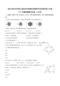 2025-2026学年浙江省杭州市西湖区保俶塔申花实验学校八年级（下）质量检测数学试卷（5月份）（含答案）