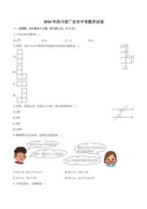 2026年四川省广安市中考数学试卷（含答案）