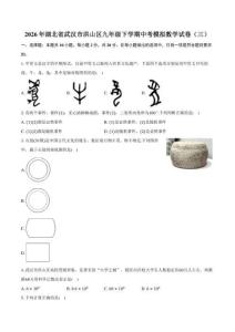 2026年湖北省武汉市洪山区九年级下学期中考模拟数学试卷（三）（含答案）