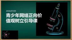 青少年網(wǎng)絡(luò)正向價值觀樹立引導(dǎo)課