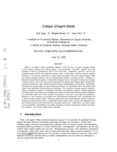 智能體模型評述 Critique of Agent Model