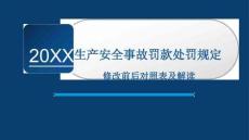 AQ生产安全事故罚款处罚规定修改前后对照表及解读
