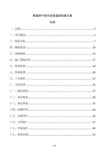 管道燃氣特許經營道路恢復方案