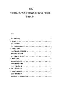 2025-2030橋梁工程抗震性能檢測加固技術(shù)迭代城鄉(xiāng)橋梁安全評估項(xiàng)目