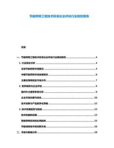 節能照明工程技術標準企業評估行業規劃報告