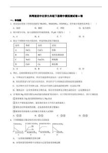 科粤版初中化学九年级下册期中模拟测试卷A卷附答案
