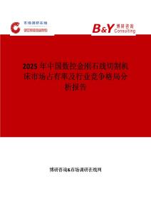 2025年中国数控金刚石线切割机床市场占有率及行业竞争格局分析报告