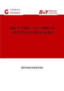 2025年中國斜口木工平刨機市場占有率及行業競爭格局分析報告