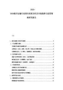 2025-2030航空运输行业基本深度分析及市场趋势与投资策略研究报告