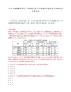 2026农业银行成都分行春招职位笔试历年典型考题及考点剖析附带答案详解