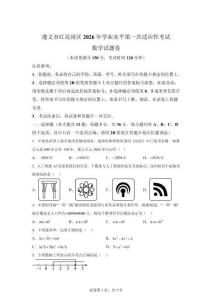 2026年贵州遵义市红花岗区初中学业水平第一次适应性考试数学试卷【含答案】