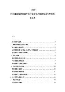 2025-2030挪威海洋资源开发行业投资风险评估及可持续发展报告