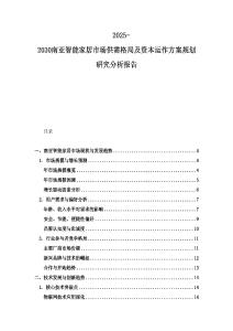2025-2030南亚智能家居市场供需格局及资本运作方案规划研究分析报告