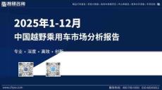 2025年1-12月中國越野乘用車市場分析報告