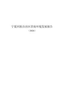 寧夏回族自治區營商環境發展報告（2026）