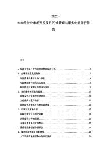 2025-2030旅游業市場開發及目的地管理與服務創新分析報告