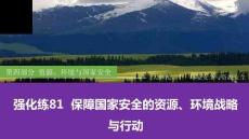 强化练81  保障国家安全的资源、环境战略与行动