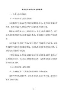 市政支路改造监理评估报告