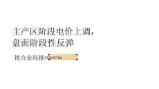 鐵合金周報：主產區階段電價上調盤面階段性反彈