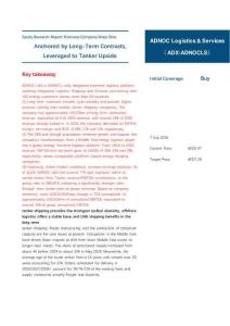 ADNOC Logistics Anchored by Long-Term ContractsLeveraged to Tanker Upside