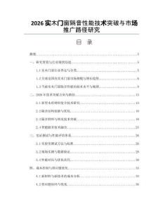 2026實木門窗隔音性能技術突破與市場推廣路徑研究