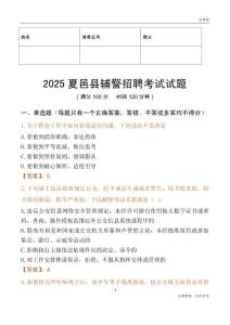 2025夏邑輔警試題