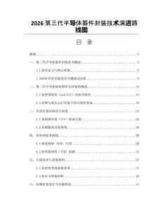 2026第三代半導體器件封裝技術演進路線圖