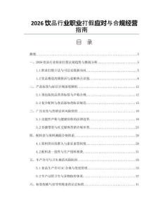 2026飲品行業職業打假應對與合規經營指南