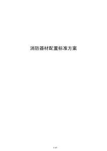 消防器材配置標準方案