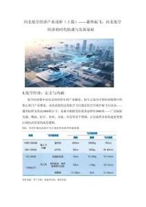 河北低空經濟產業淺析（上篇）：蓄勢起飛：河北低空經濟的時代機遇與發展基礎