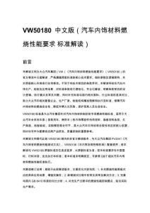 VW50180 中文版（汽车内饰材料燃烧性能要求 标准解读）