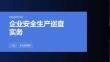 企业安全生产巡查实务