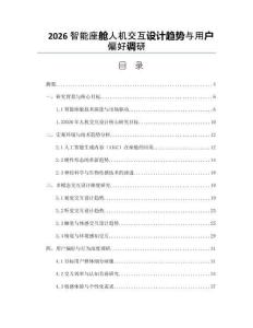 2026智能座舱人机交互设计趋势与用户偏好调研