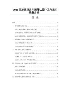 2026反滲透膜元件國際認(rèn)證體系與出口壁壘分析